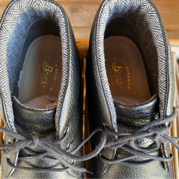 G.H.Bass & Co. Black Pebbled Leather Carl Boots - Picture 9 of 15